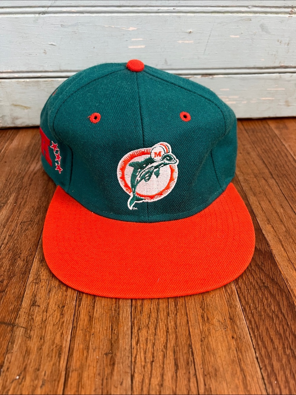 Competitor Team NFL Miami Dolphins Two-Tone Snapback Hat - Teal and Orange